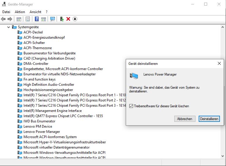 Windows Geräte-Manager - Treiber vollständig löschen